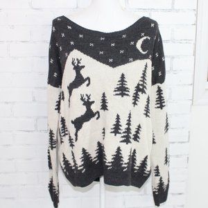 Garage Christmas Holiday Reindeer Festive Sweater